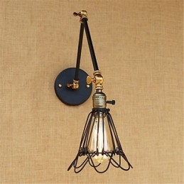 Pintura rústica estilo chalé country retrô para balanço com braço oscilante estilo mini e luz ambiente