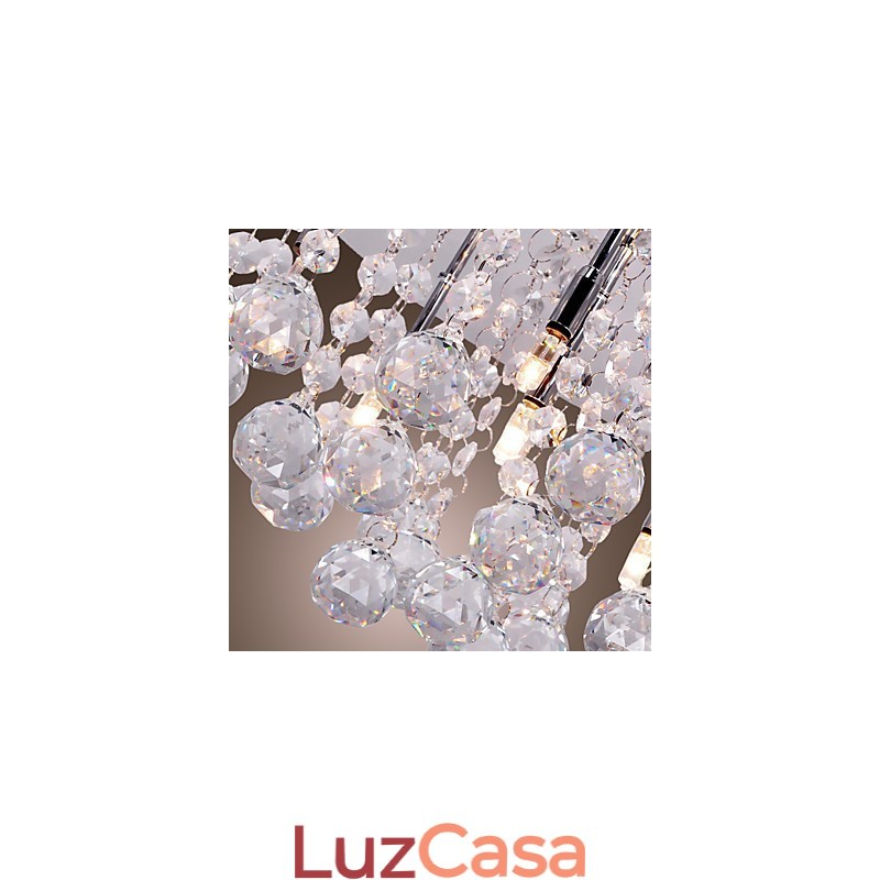 Moderno Contemporâneo Cristal Cromado Metal Montagem Embutida