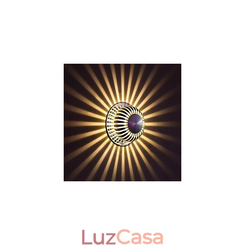 Luminária de parede de alumínio moderna com montagem embutida, decoração de parede