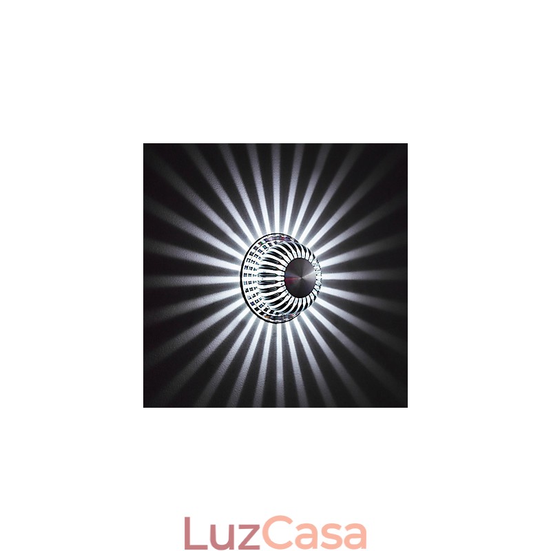Luminária de parede de alumínio moderna com montagem embutida, decoração de parede