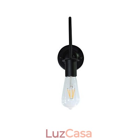 Arandelas de parede Luminária de parede de ferro Lâmpada de sabre de luz preta muda na parede
