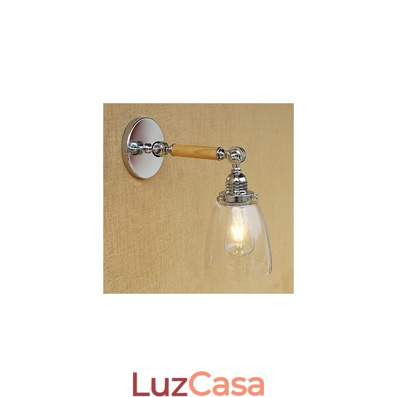 Recurso moderno contemporâneo country retrô galvanizado para luz ambiente de braço oscilante