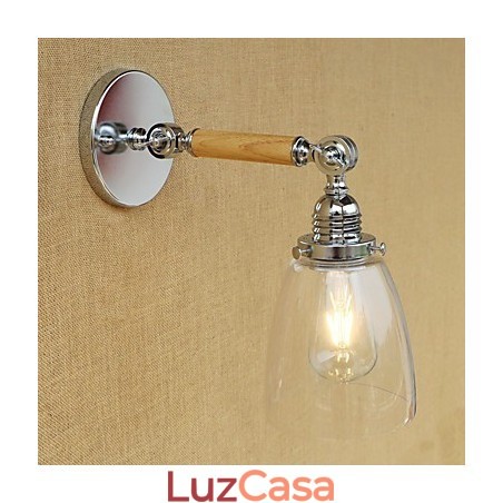 Recurso moderno contemporâneo country retrô galvanizado para luz ambiente de braço oscilante