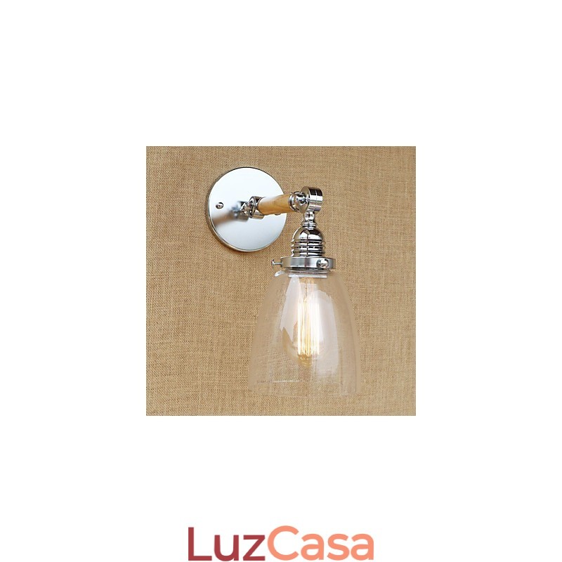 Recurso moderno contemporâneo country retrô galvanizado para luz ambiente de braço oscilante