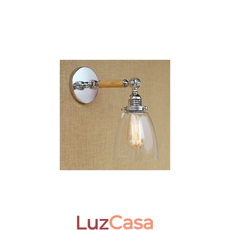 Recurso moderno contemporâneo country retrô galvanizado para luz ambiente de braço oscilante