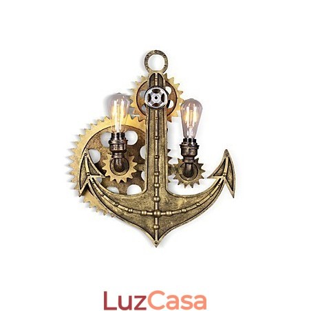 Luminárias de parede industriais vintage em forma de engrenagem de madeira Luzes giratórias criativas para decoração de restaurante, café, bar Luminárias de parede industriais vintage em forma de engrenagem de madeira Luzes giratórias criativas para decoração de restaurante, café, bar