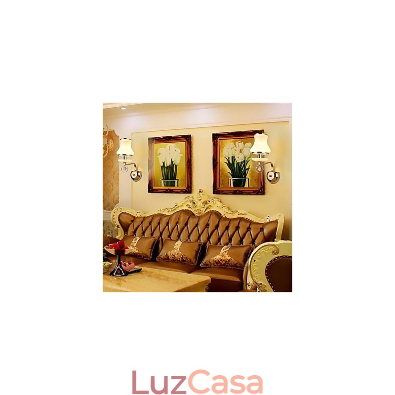 Recurso eletrogalvanizado contemporâneo moderno para luzes de parede de luz ambiente de proteção ocular de estilo mini de cristal