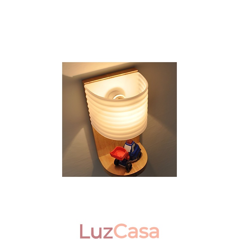 Luminária de parede simples, abajur de mesa de cabeceira com cúpula de vidro e madeira maciça para quarto, cômoda, sala de estar, quarto de bebê, dormitório universitário, mesa de centro, estantes de livros