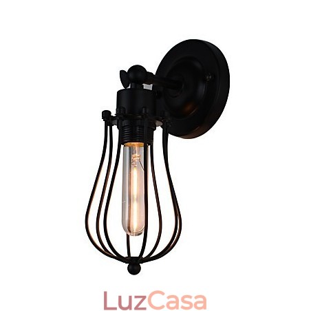 Luminária de parede de aço pintado, decoração de café americano preto e branco, luminária de parede retrô, lâmpada de sabre de luz na parede Luminária de parede de aço pintado, decoração de café americano preto e branco, luminária de parede retrô, lâmpada de sabre de luz na parede