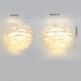 Apliques de parede Feather Modern Contemporary Bedroom Hotel Wall Spots E14