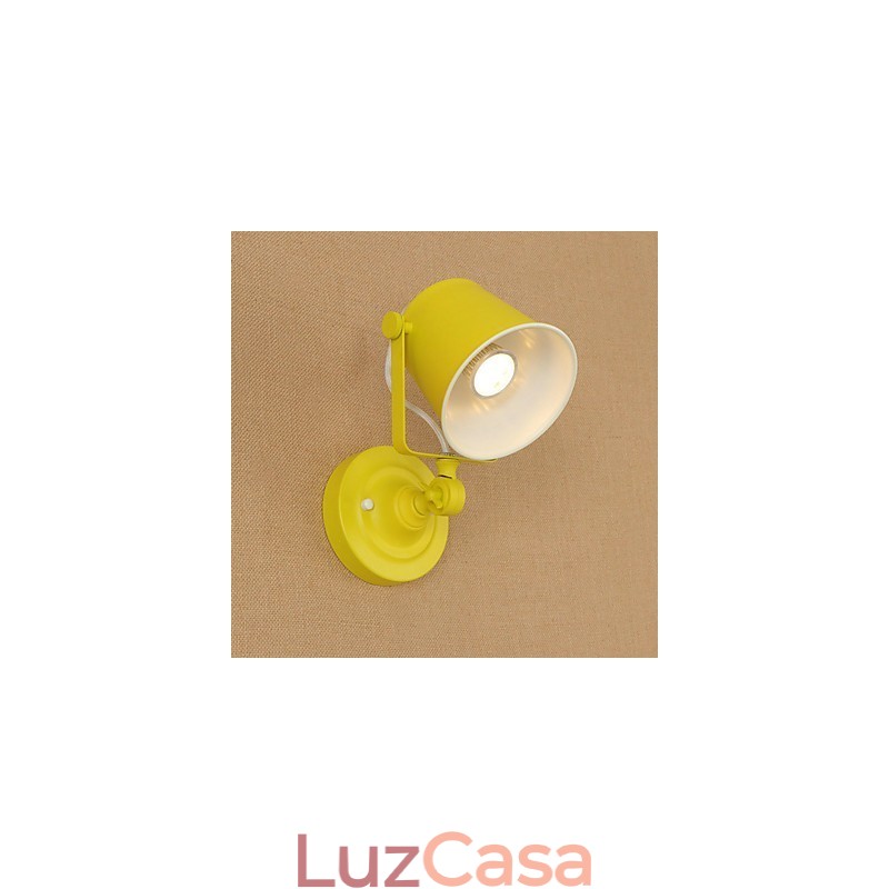 Luminária de parede de aço pintado, decoração de café americano preto e branco, luminária de parede retrô, lâmpada de sabre de luz na parede