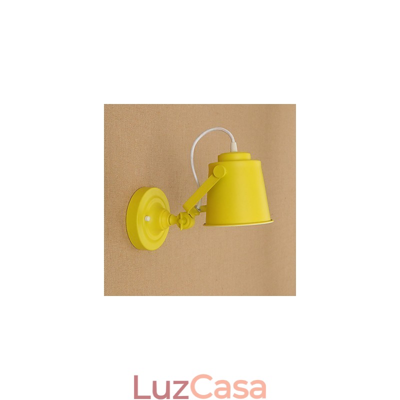 Luminária de parede de aço pintado, decoração de café americano preto e branco, luminária de parede retrô, lâmpada de sabre de luz na parede