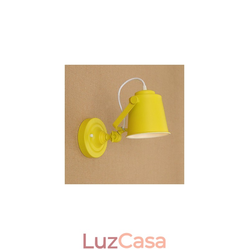 Luminária de parede de aço pintado, decoração de café americano preto e branco, luminária de parede retrô, lâmpada de sabre de luz na parede