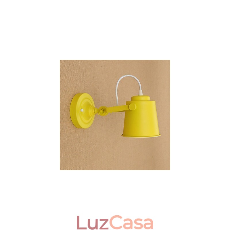Luminária de parede de aço pintado, decoração de café americano preto e branco, luminária de parede retrô, lâmpada de sabre de luz na parede