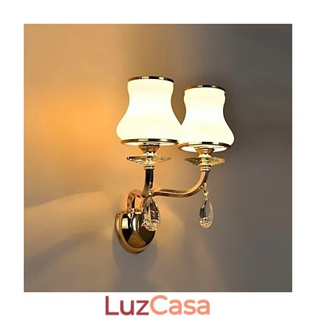 Recurso moderno e contemporâneo galvanizado para luzes de parede de proteção ocular em estilo mini cristal Recurso moderno e contemporâneo galvanizado para luzes de parede de proteção ocular em estilo mini cristal