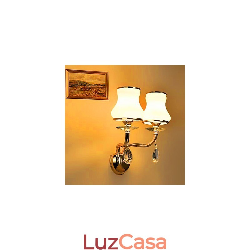 Recurso moderno e contemporâneo galvanizado para luzes de parede de proteção ocular em estilo mini cristal
