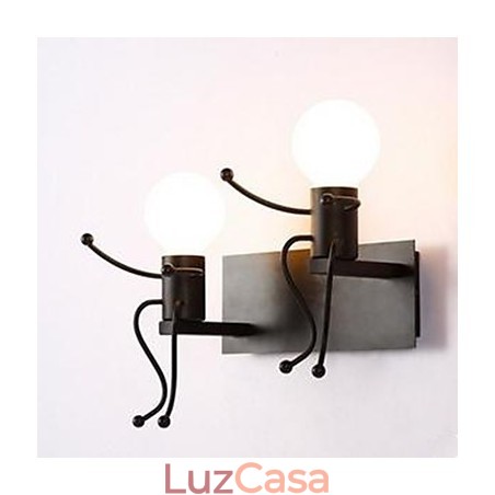 Luminária de parede de ferro estilo country americano Luminária de parede criativa para quarto de cabeceira Luminária de parede de vilão de corredor quente Luminária de parede de ferro estilo country americano Luminária de parede criativa para quarto de cabeceira Luminária de parede de vilão de corredor quente