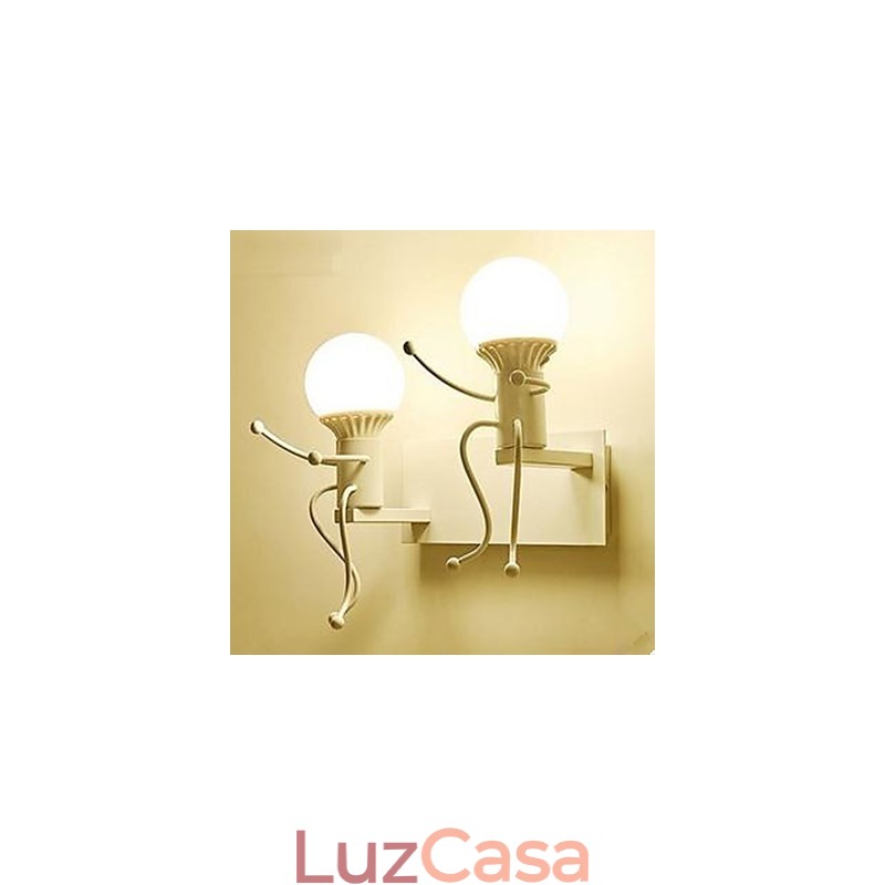Luminária de parede de ferro estilo country americano Luminária de parede criativa para quarto de cabeceira Luminária de parede de vilão de corredor quente
