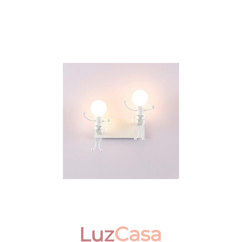 Luminária de parede de ferro estilo country americano Luminária de parede criativa para quarto de cabeceira Luminária de parede de vilão de corredor quente