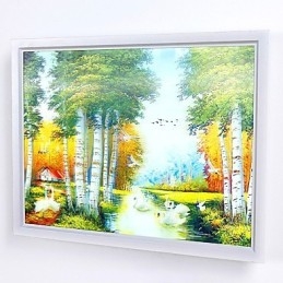 Pintura moderna contemporânea integrada, recurso de pintura contemporânea para arandelas de parede com luz ambiente