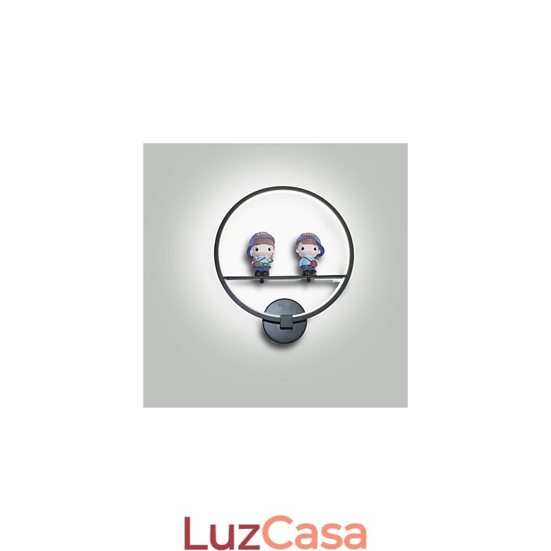 Luminária de parede criativa moderna, decoração de quarto infantil, luminária de personalidade, luminária de parede embutida, material de alumínio, lâmpadas de corredor de parede e lanternas