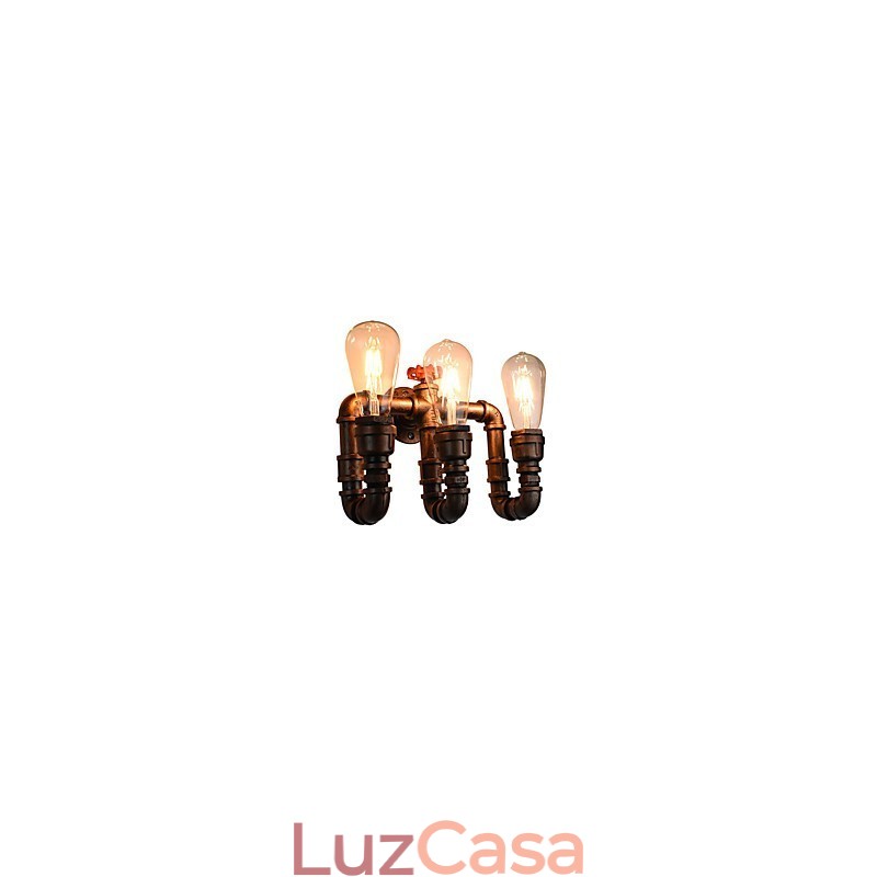 Lodge rústico tradicional clássico antigo latão recurso para luz ambiente luzes de parede luz de parede