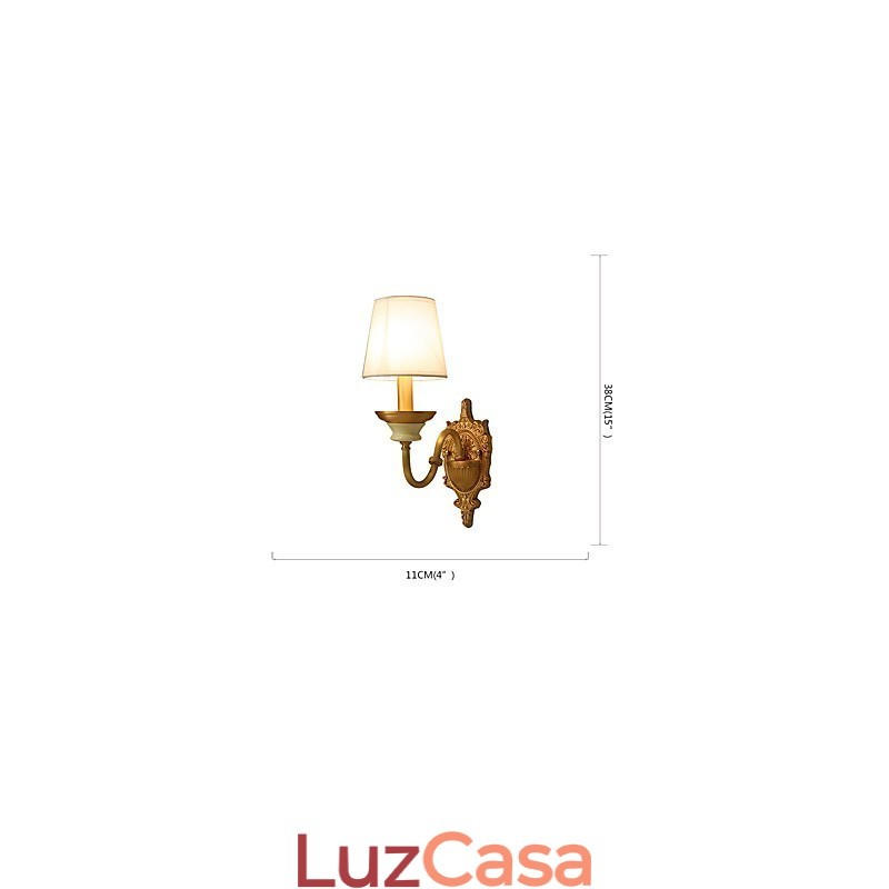 Simples Country Tradicional Clássico Latão Recurso para Mini Estilo Uplight Wall Sconces Luz de Parede