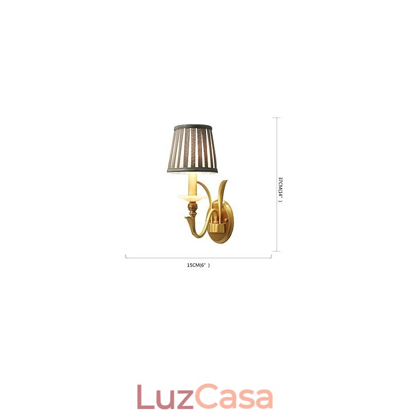 Simples Country Tradicional Clássico Latão Recurso para Mini Estilo Uplight Wall Sconces Luz de Parede