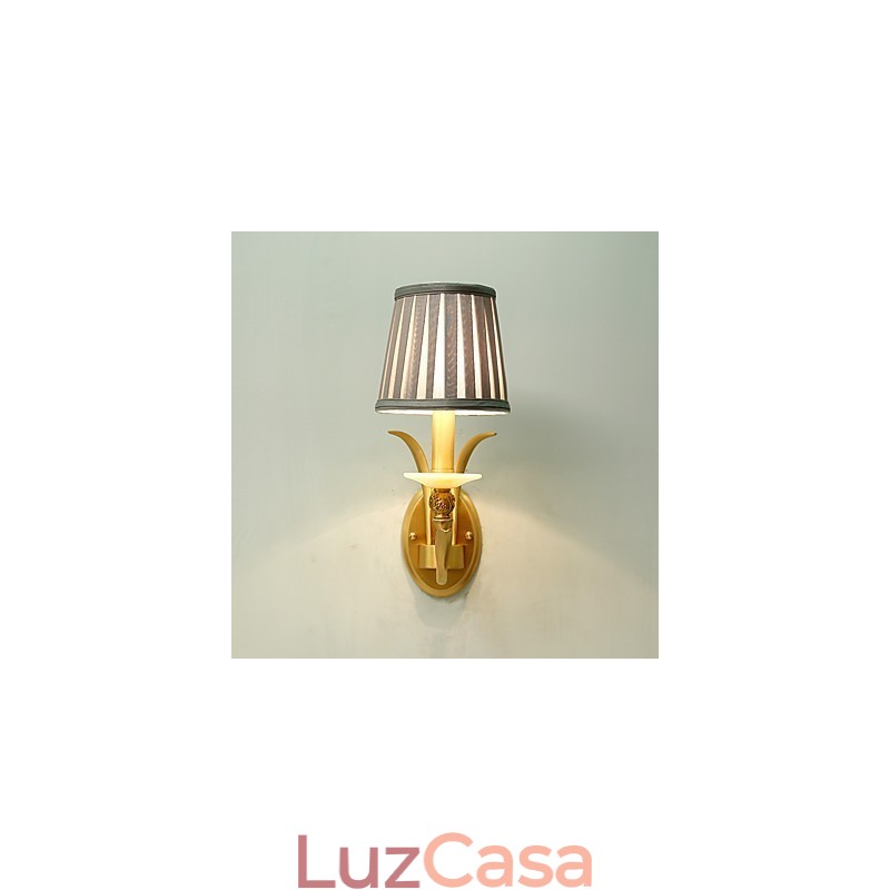 Simples Country Tradicional Clássico Latão Recurso para Mini Estilo Uplight Wall Sconces Luz de Parede