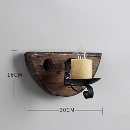Pintura rústica de chalé para arandelas de parede estilo mini uplight, luminária de parede