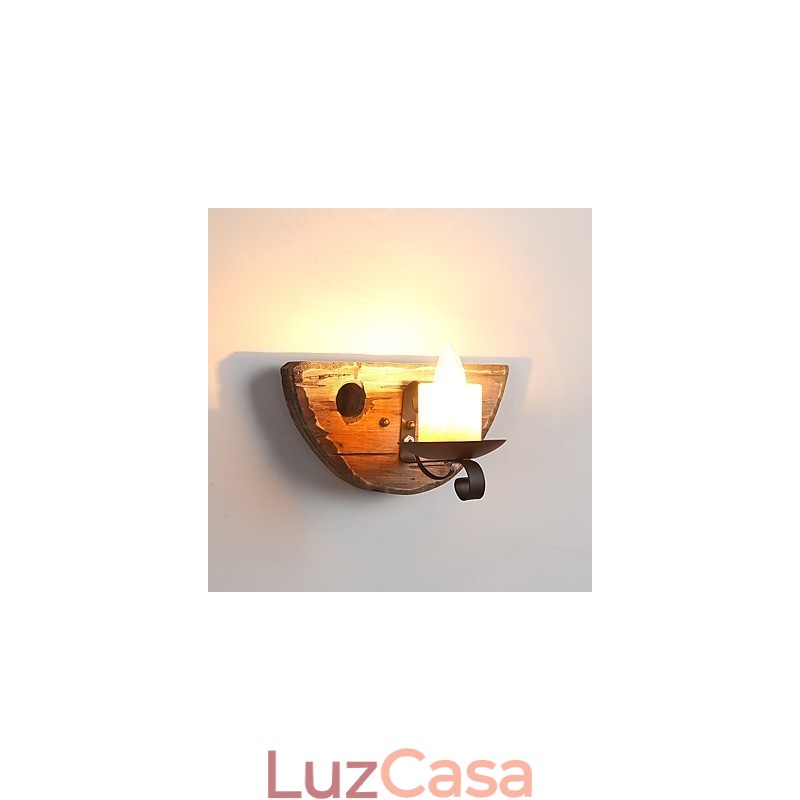 Pintura rústica de chalé para arandelas de parede estilo mini uplight, luminária de parede
