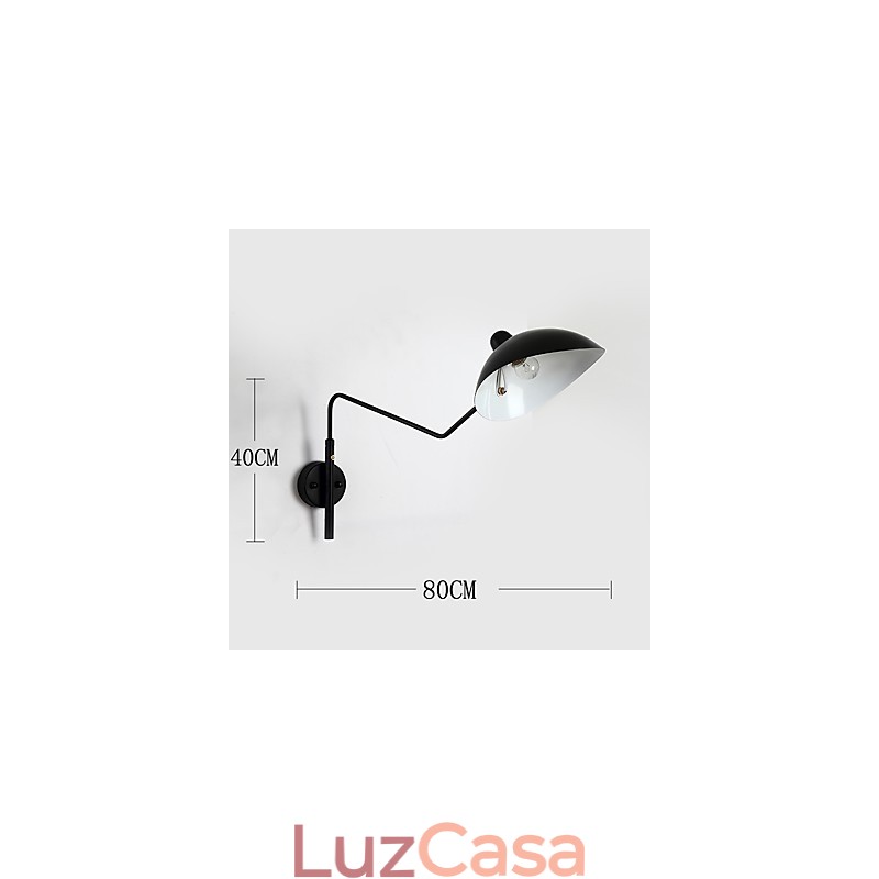 Luminária de parede vintage estilo industrial loft americano para quarto, sala de jantar, sala de café e bar, decoração de parede