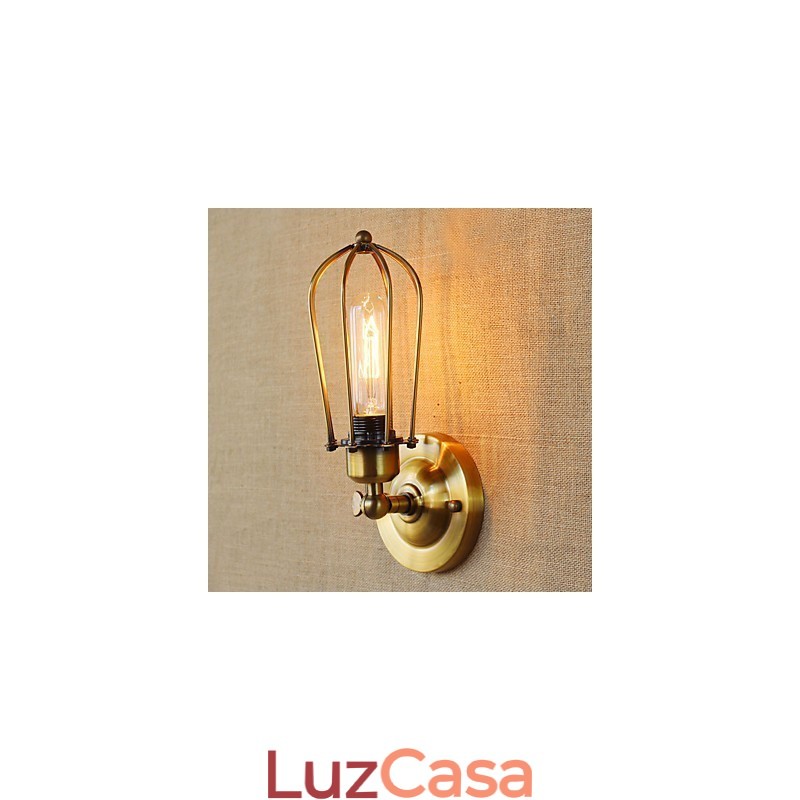 Recurso de galvanoplastia retrô vintage simples para arandelas de parede de luz ambiente estilo mini