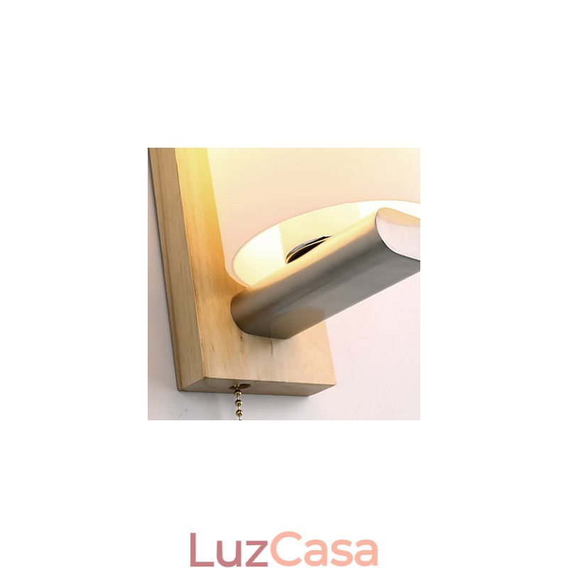 Novidade Country Feature para Mini Estilo Proteção para os olhos Luz ambiente Apliques de parede Luz de parede Log Wood Quarto Lâmpada de cabeceira