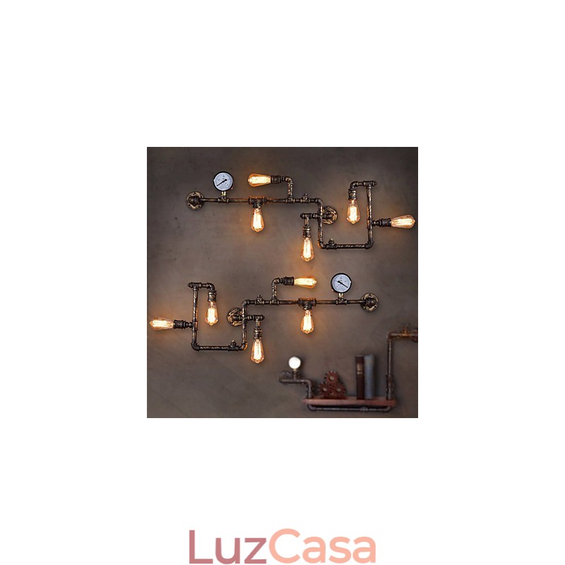 Luminárias de parede industriais loft Luminárias de parede antigas Edison com lâmpadas Luminária de parede vintage para iluminação de sala de estar