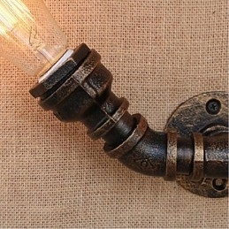 Nostalgia Simple Water Pipe Decorativo Pequeno Luminária de Parede Luz de Parede
