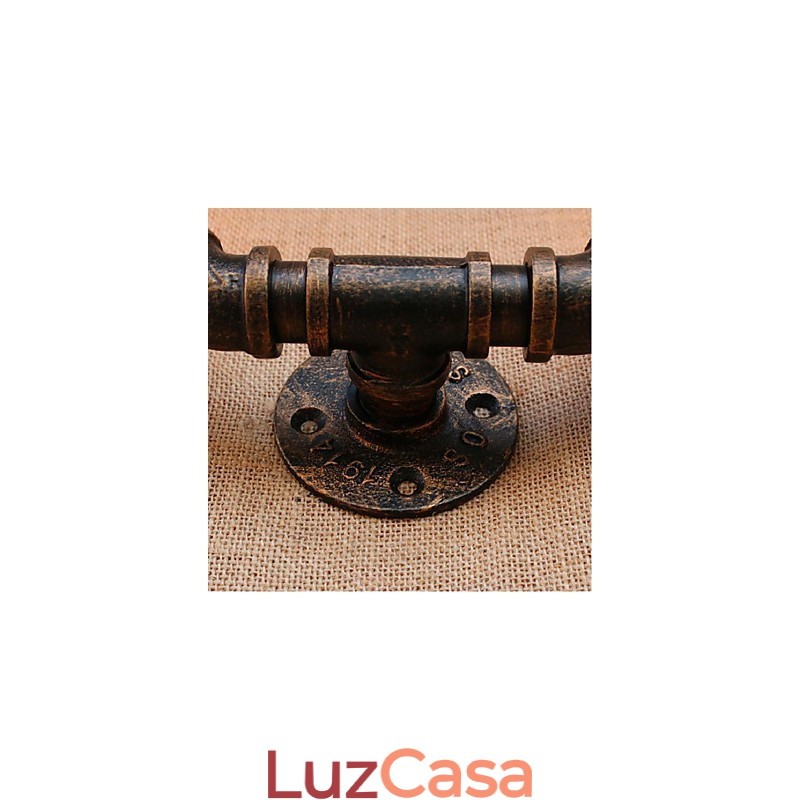 Nostalgia Simple Water Pipe Decorativo Pequeno Luminária de Parede Luz de Parede