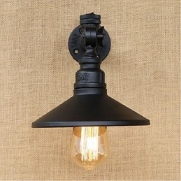 Pintura rústica de chalé para arandelas de parede com luz ambiente