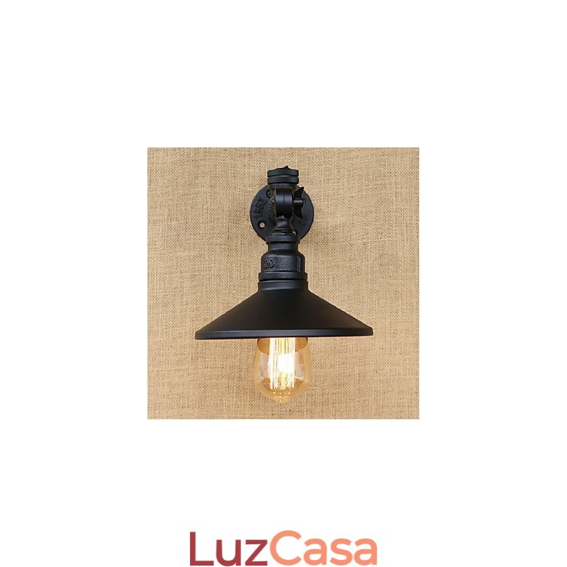 Pintura rústica de chalé para arandelas de parede com luz ambiente