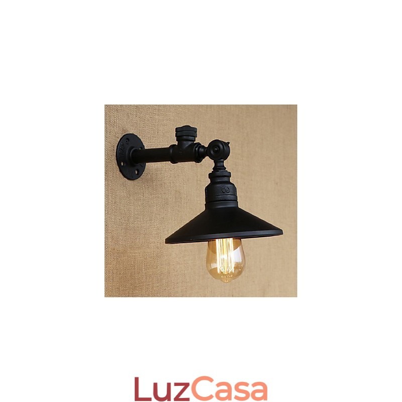 Pintura rústica de chalé para arandelas de parede com luz ambiente