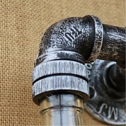 Luminária de parede rústica em latão para iluminação ambiente, luminária de parede âmbar