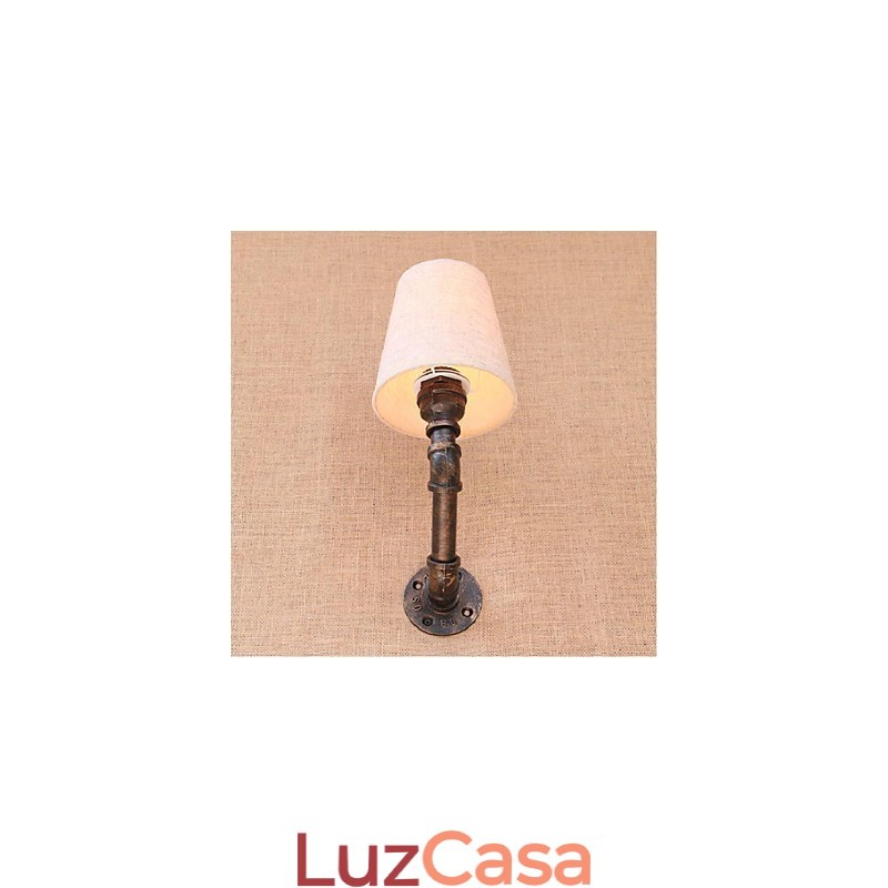 Luminária de parede rústica em latão para iluminação ambiente