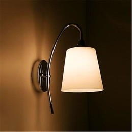 Luminária de parede moderna minimalista de vidro para cabeceira de corredor de hotel