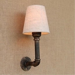 Luminária de parede rústica em latão para iluminação ambiente