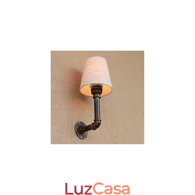 Luminária de parede rústica em latão para iluminação ambiente