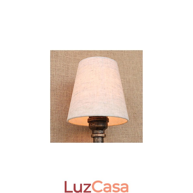 Luminária de parede rústica em latão para iluminação ambiente