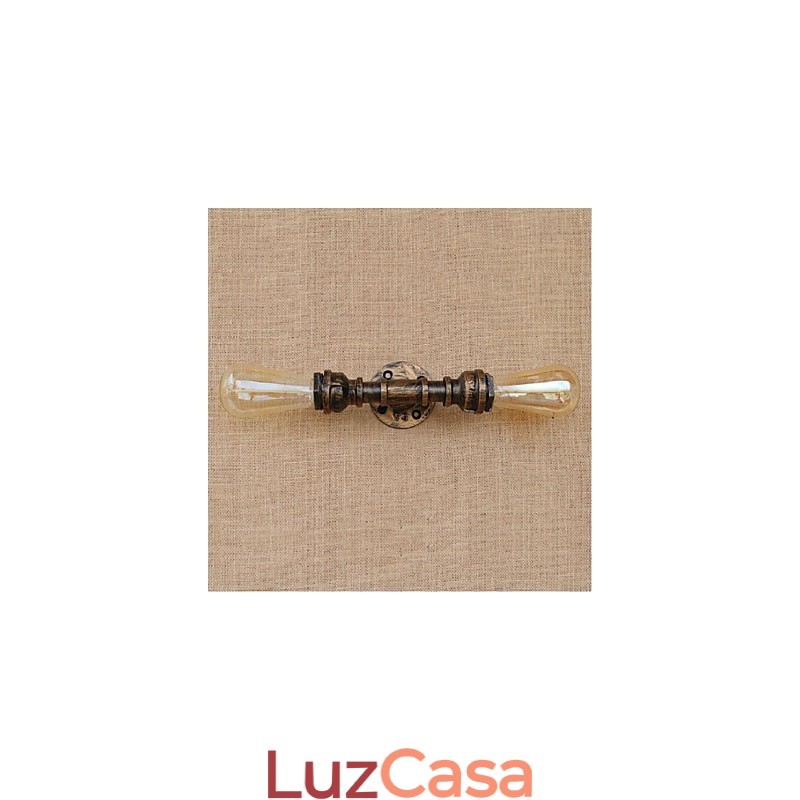 Nostalgia Simple Water Pipe Decorativo Pequeno Luminária de Parede Luz de Parede