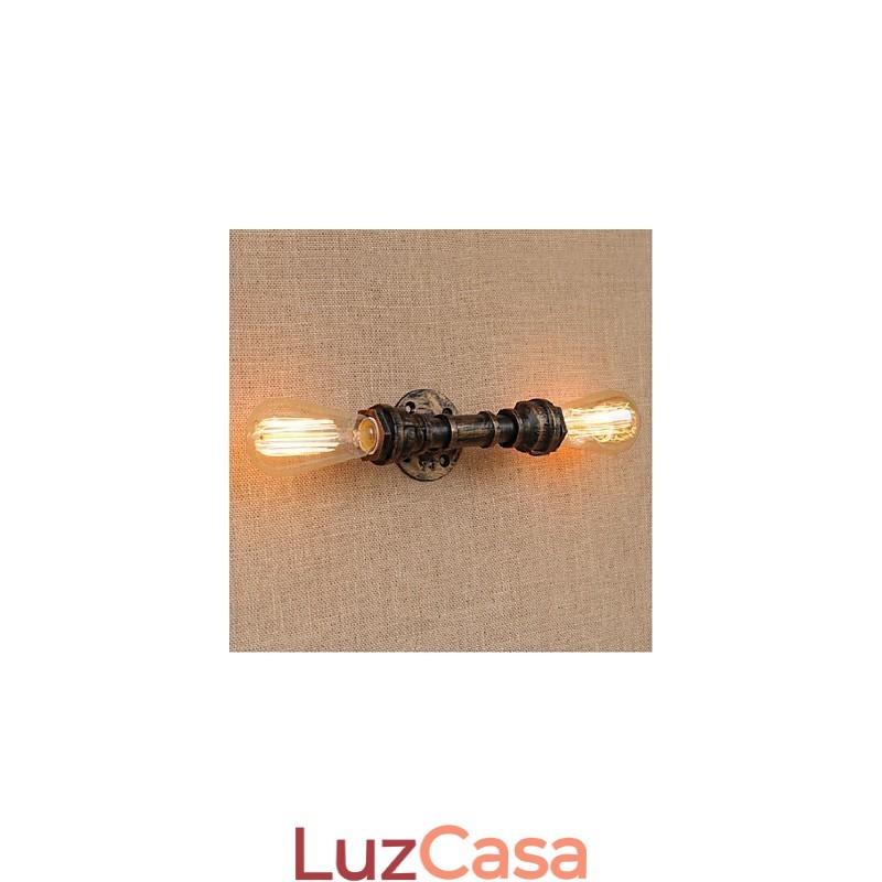 Nostalgia Simple Water Pipe Decorativo Pequeno Luminária de Parede Luz de Parede