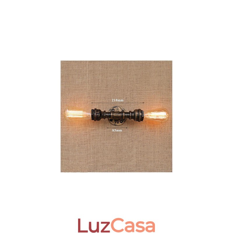 Nostalgia Simple Water Pipe Decorativo Pequeno Luminária de Parede Luz de Parede