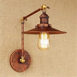 Braço longo Meio enferrujado Industrial Retro Nostalgic Retrátil Dobrável Arandelas de Parede Luz de Parede